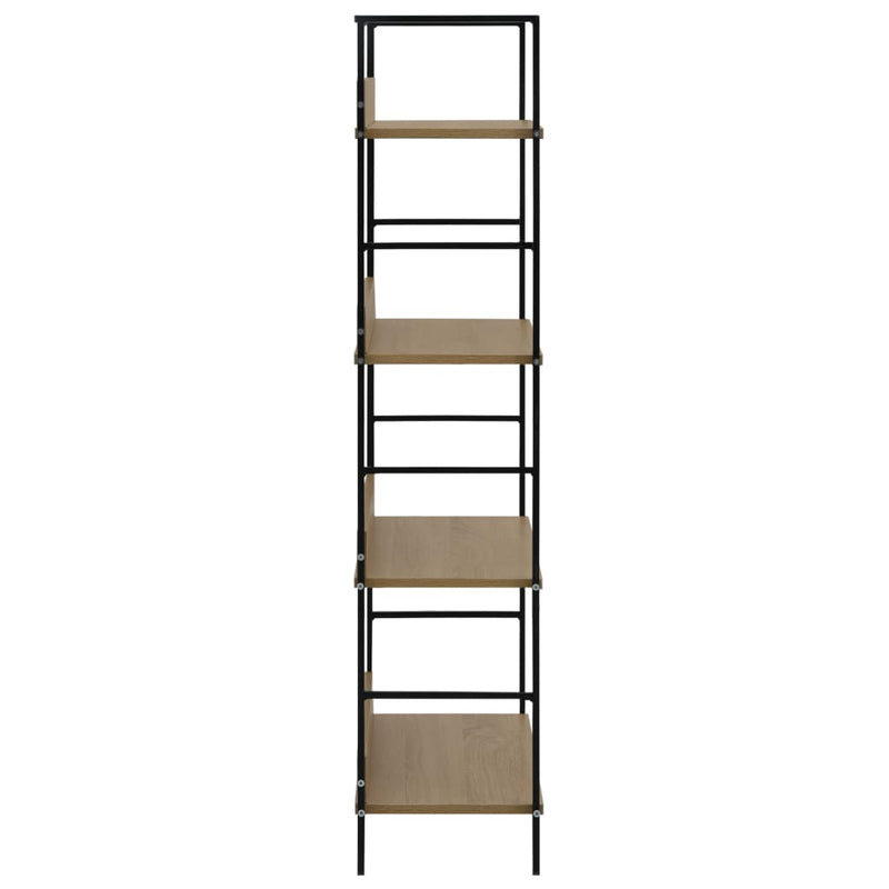 vidaXL 4 szintes tölgyszínű szerelt fa könyvespolc 60x27,6x124,5 cm
