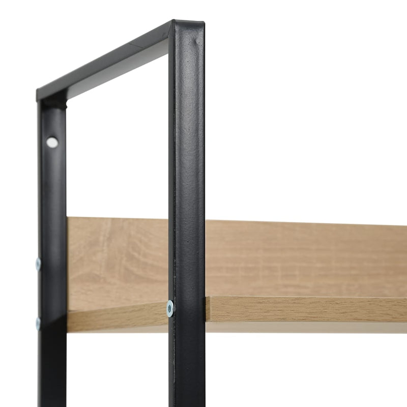 vidaXL 4 szintes tölgyszínű szerelt fa könyvespolc 60x27,6x124,5 cm