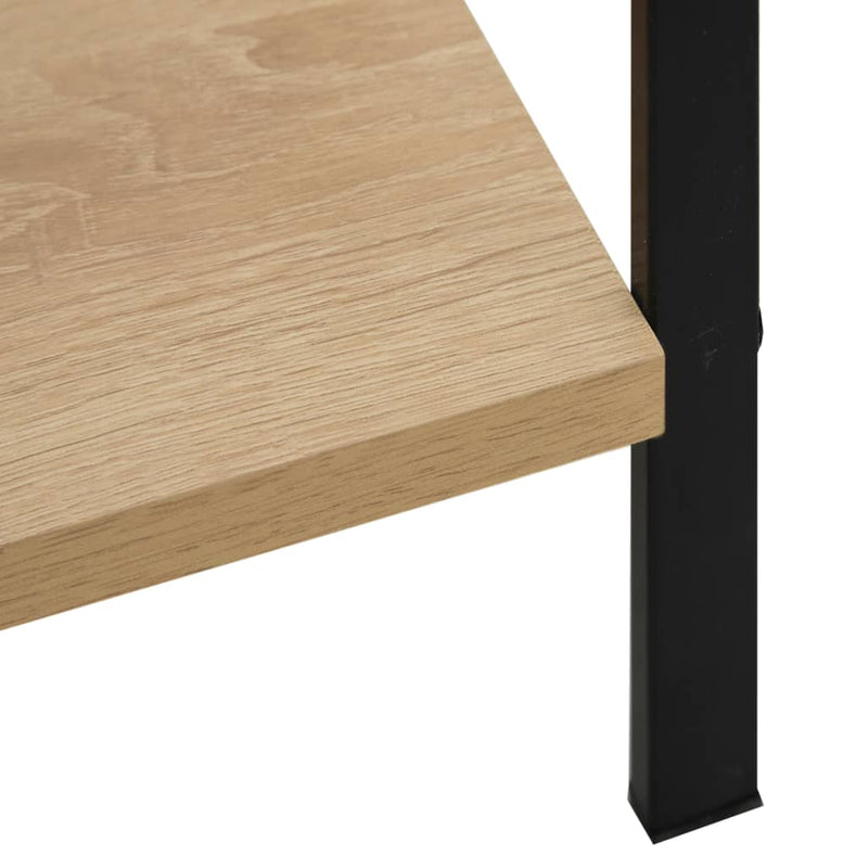 vidaXL 4 szintes tölgyszínű szerelt fa könyvespolc 60x27,6x124,5 cm
