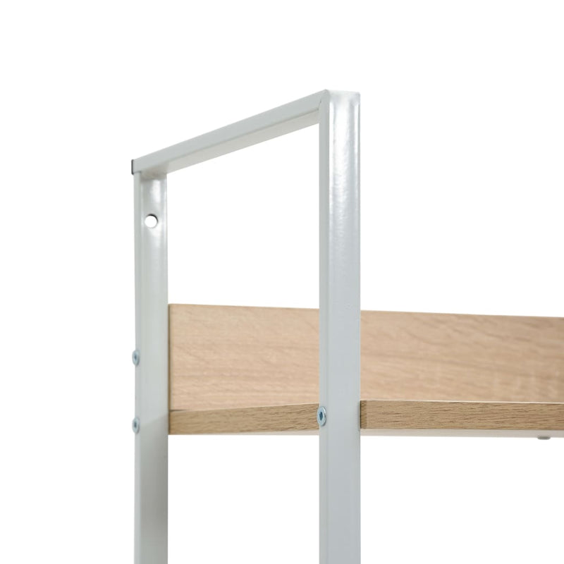 vidaXL 4 szintes tölgyszínű szerelt fa könyvespolc 60x27,6x124,5 cm