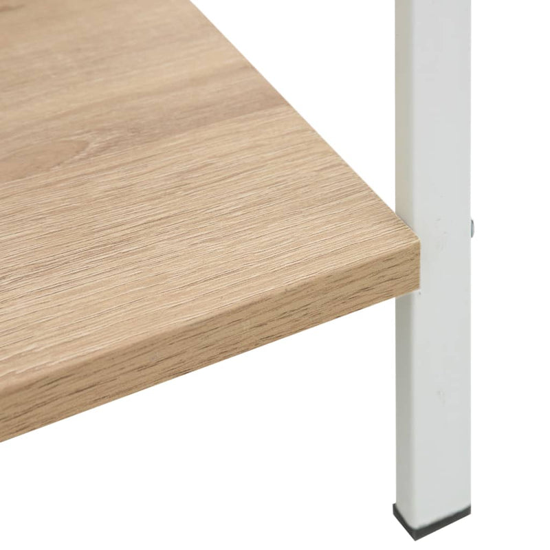 vidaXL 4 szintes tölgyszínű szerelt fa könyvespolc 60x27,6x124,5 cm