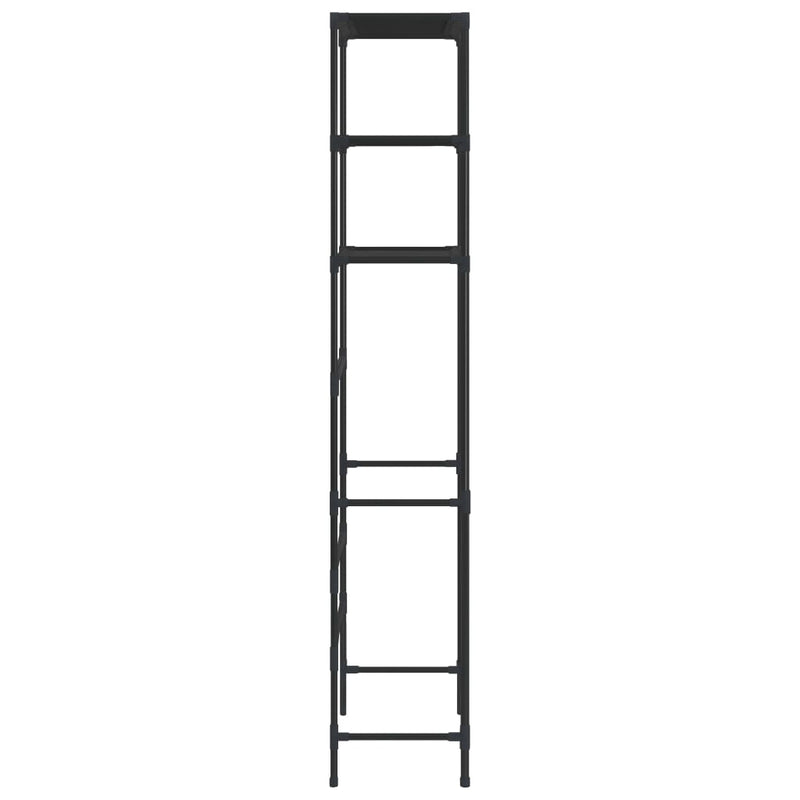vidaXL 3 szintes fekete mosógép feletti tárolóállvány 69 x 28 x 169 cm