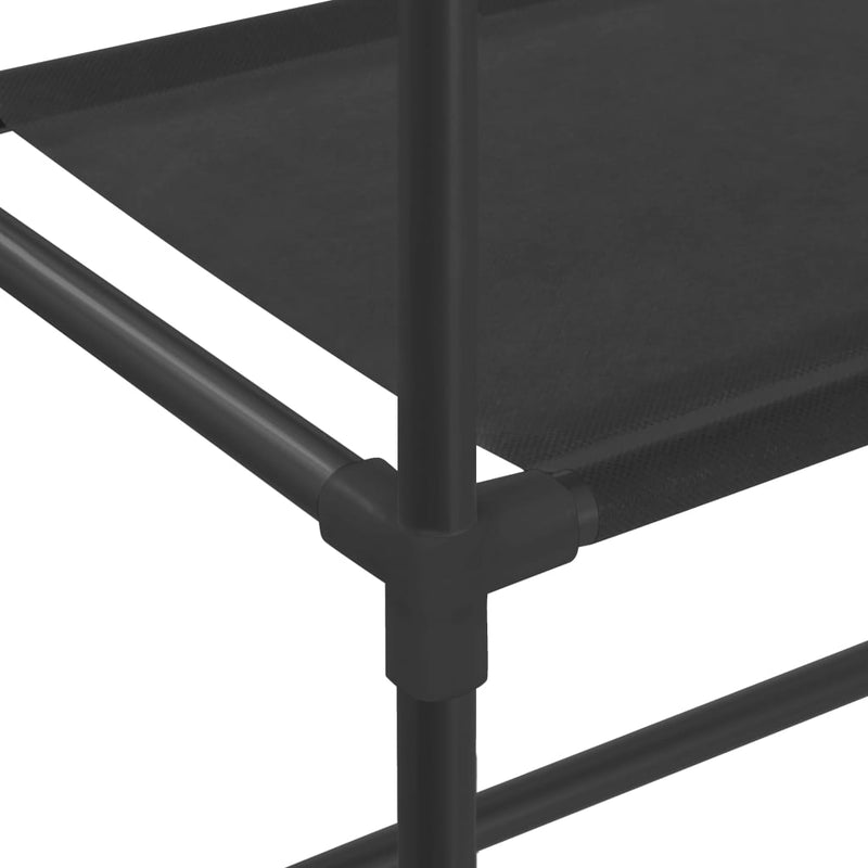 vidaXL 3 szintes fekete mosógép feletti tárolóállvány 69 x 28 x 169 cm