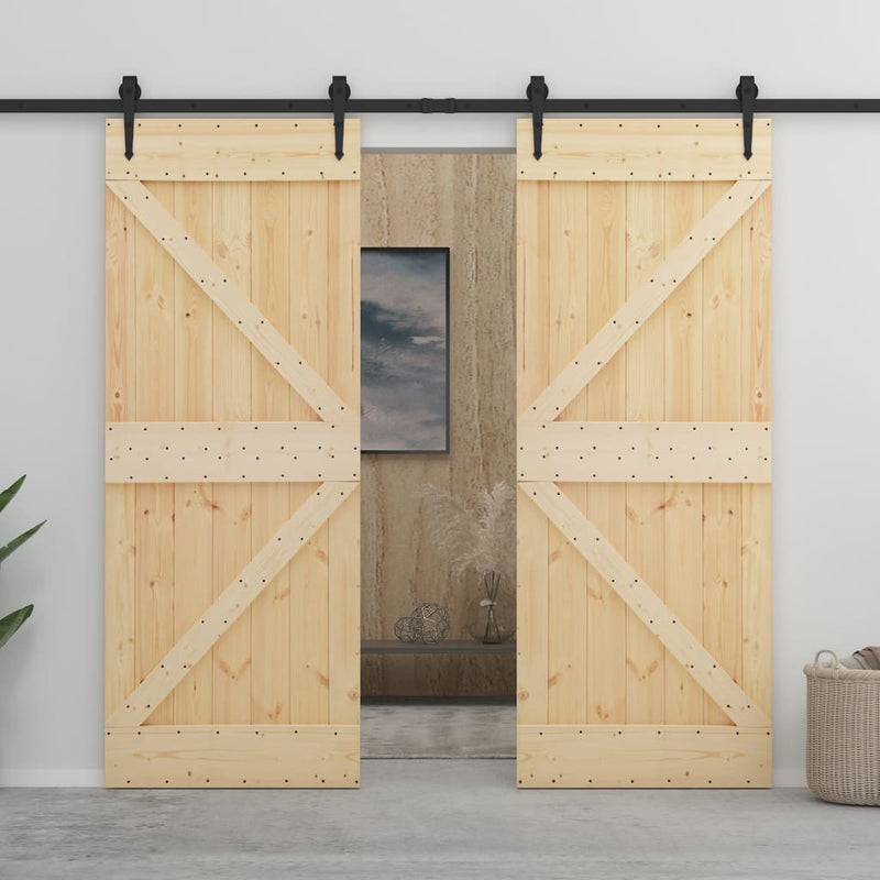 vidaXL tömör fenyőfa ajtó 90 x 210 cm