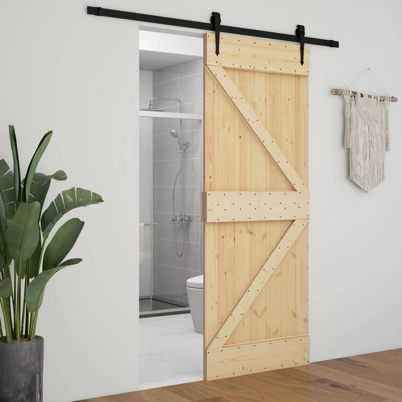 vidaXL tömör fenyőfa ajtó 90 x 210 cm
