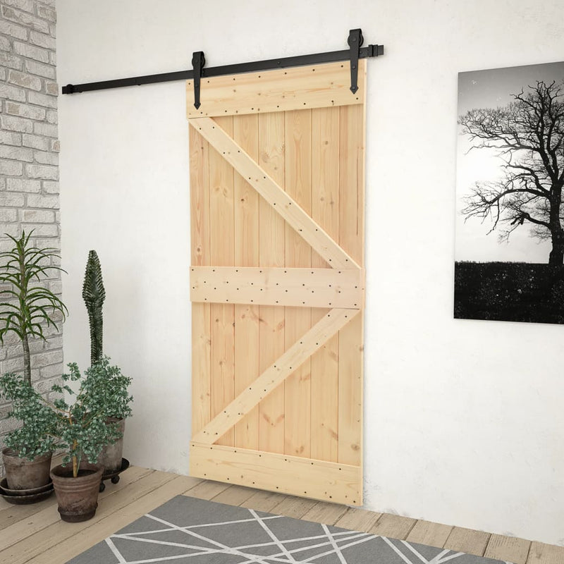vidaXL tömör fenyőfa ajtó 90 x 210 cm