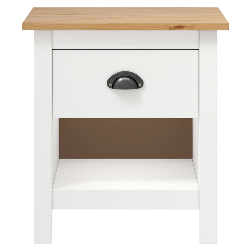 vidaXL Hill 2 db tömör fenyőfa éjjeliszekrény 46 x 35 x 49,5 cm