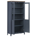 vidaXL Hill szürke tömör fenyőfa tálalószekrény 85 x 37 x 170,5 cm