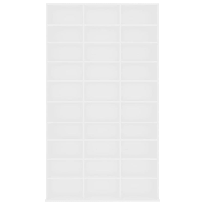 vidaXL fehér szerelt fa CD-szekrény 102 x 16 x 177,5 cm