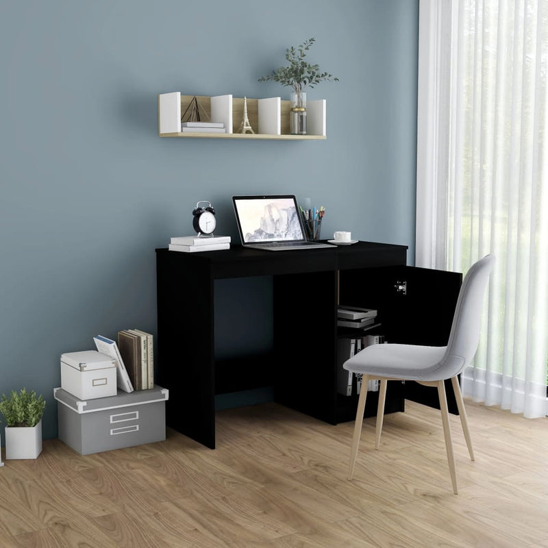 vidaXL fekete szerelt fa íróasztal 100 x 50 x 76 cm