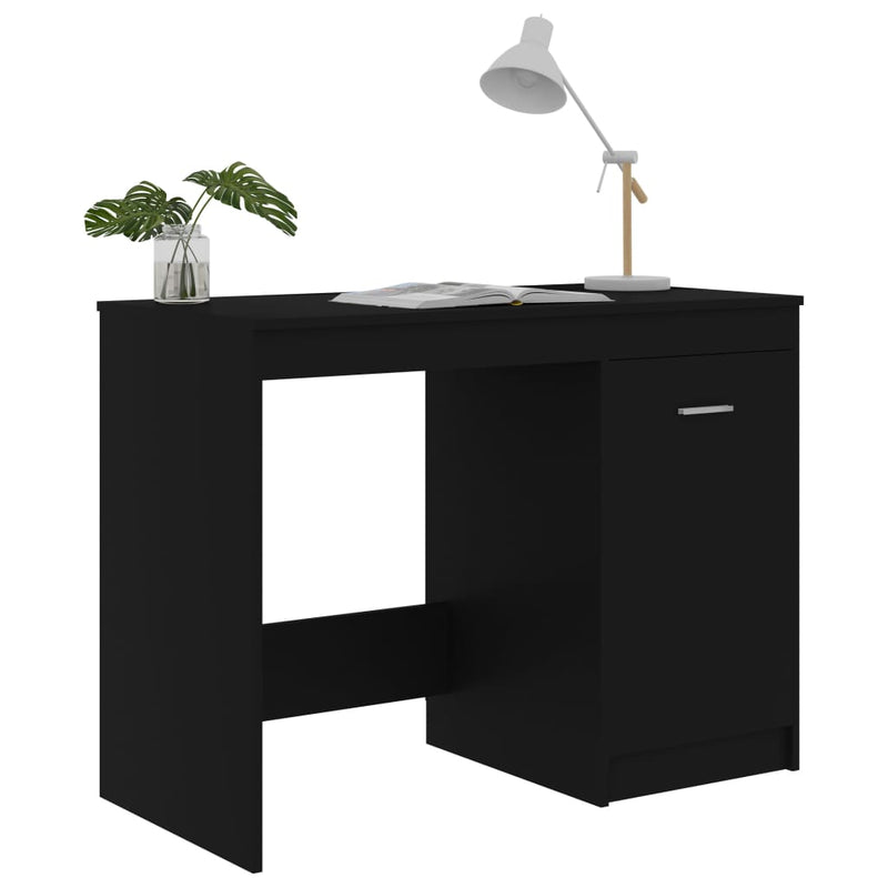 vidaXL fekete szerelt fa íróasztal 100 x 50 x 76 cm