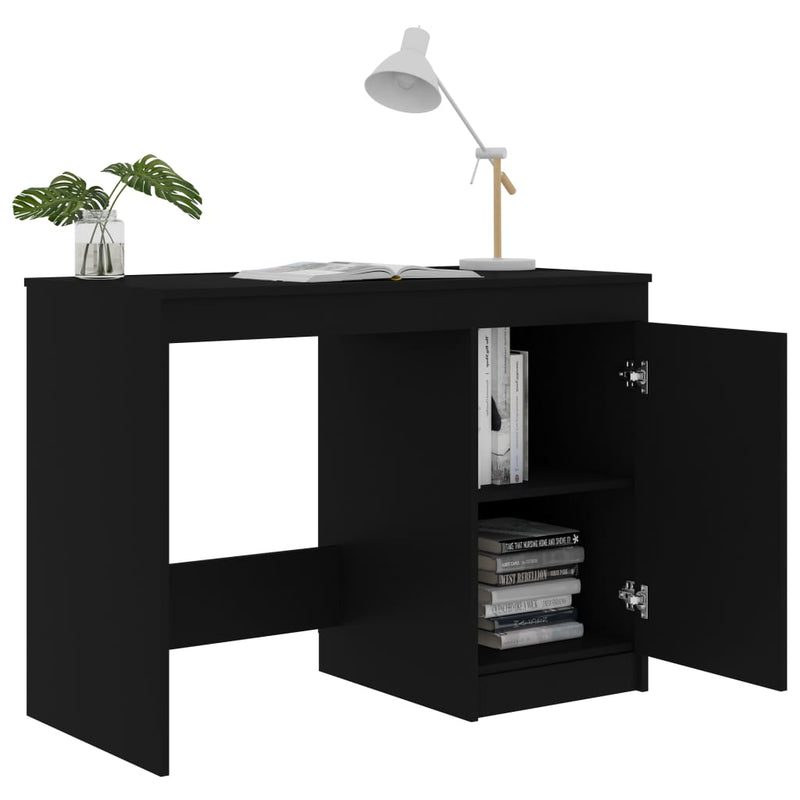 vidaXL fekete szerelt fa íróasztal 100 x 50 x 76 cm