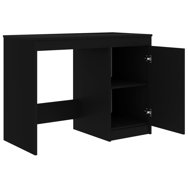 vidaXL fekete szerelt fa íróasztal 100 x 50 x 76 cm