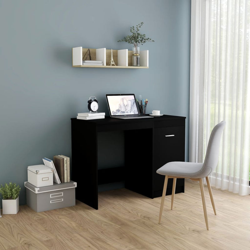 vidaXL fekete szerelt fa íróasztal 100 x 50 x 76 cm