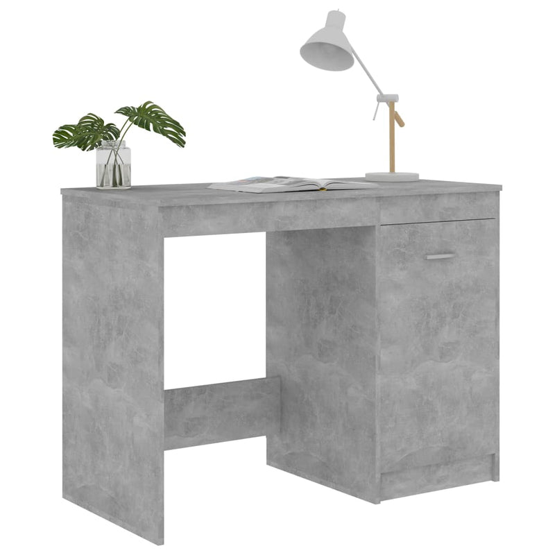 vidaXL betonszürke szerelt fa íróasztal 100 x 50 x 76 cm