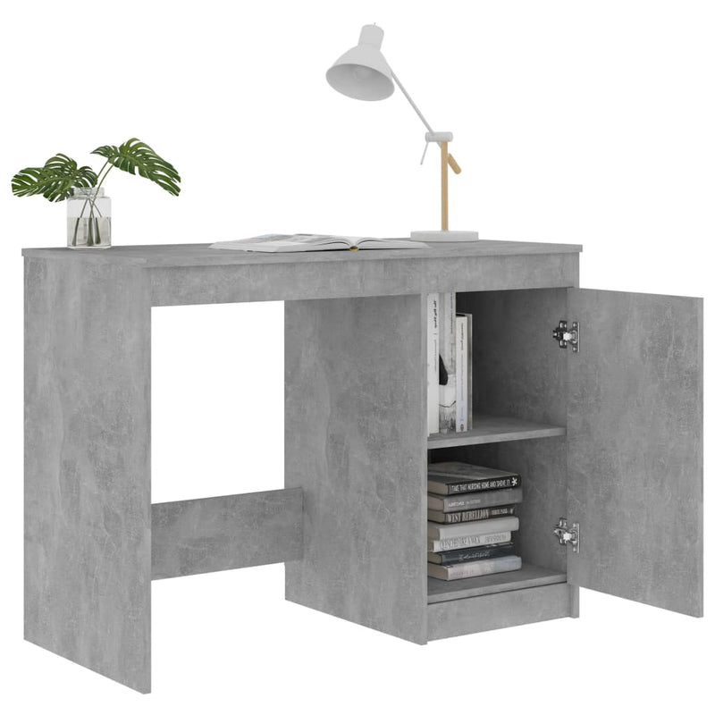 vidaXL betonszürke szerelt fa íróasztal 100 x 50 x 76 cm