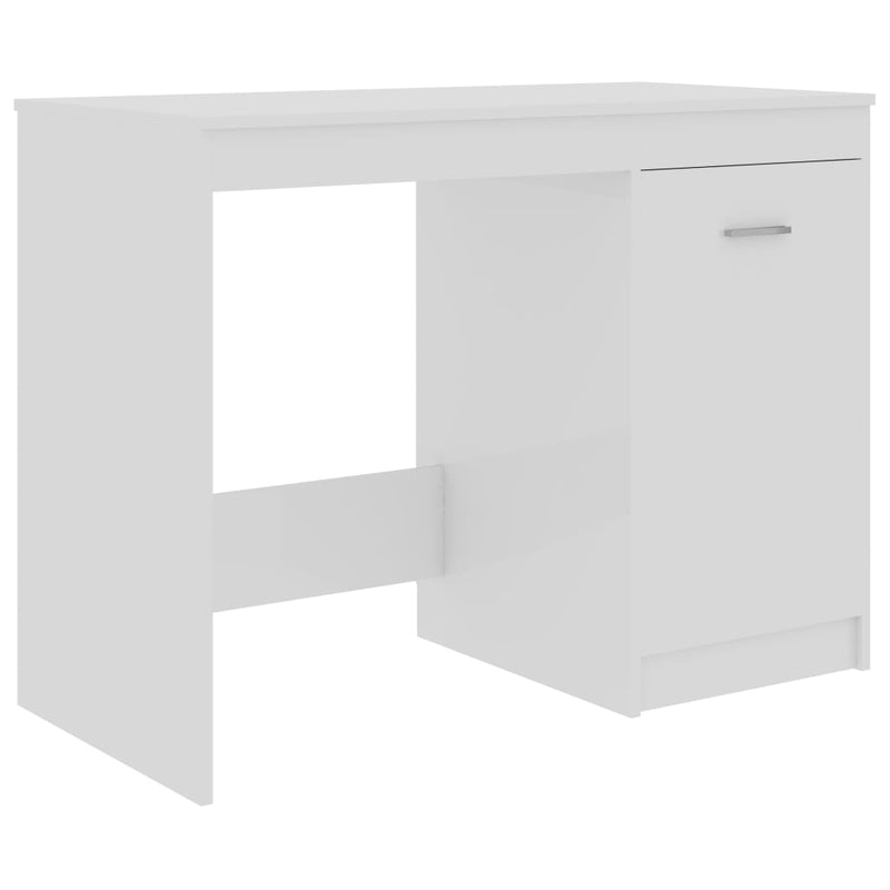 vidaXL magasfényű fehér szerelt fa íróasztal 100 x 50 x 76 cm