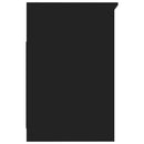 vidaXL fekete szerelt fa fiókos szekrény 40 x 50 x 76 cm