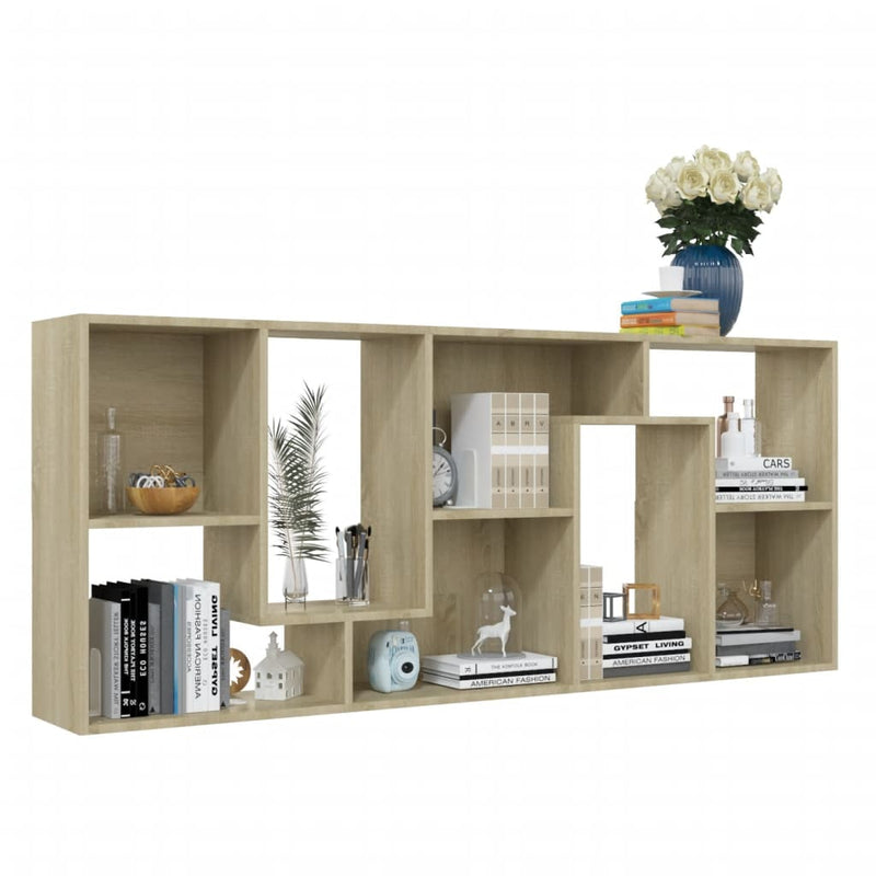 vidaXL sonoma tölgy színű szerelt fa könyvszekrény 67 x 24 x 161 cm