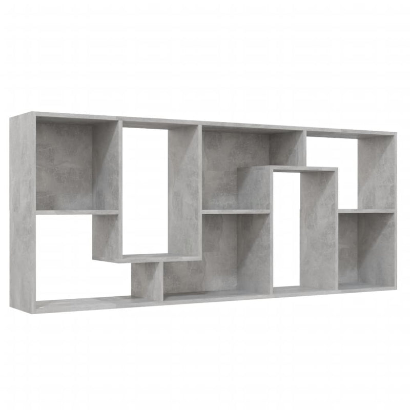 vidaXL betonszürke szerelt fa könyvszekrény 67 x 24 x 161 cm