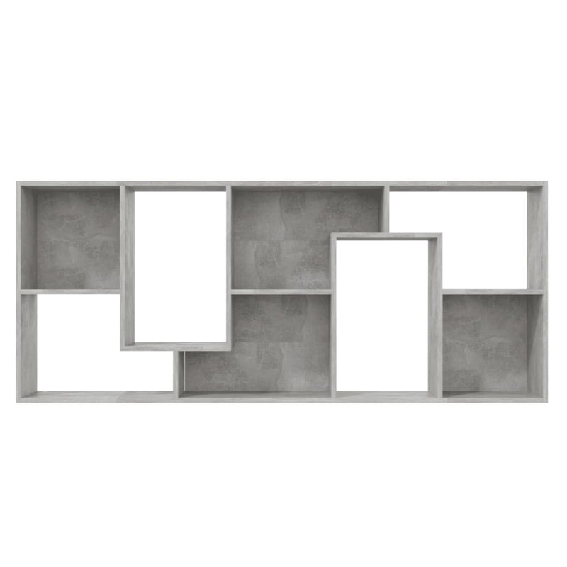 vidaXL betonszürke szerelt fa könyvszekrény 67 x 24 x 161 cm
