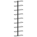 vidaXL fekete vas falra szerelhető bortartó állvány 9 palacknak