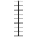 vidaXL fekete vas falra szerelhető bortartó állvány 9 palacknak