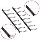 vidaXL 2 db fekete fém falra szerelhető bortartó állvány 14 palacknak