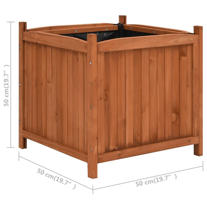 vidaXL 2 db fenyőfa magaságyás 50 x 50 x 50 cm