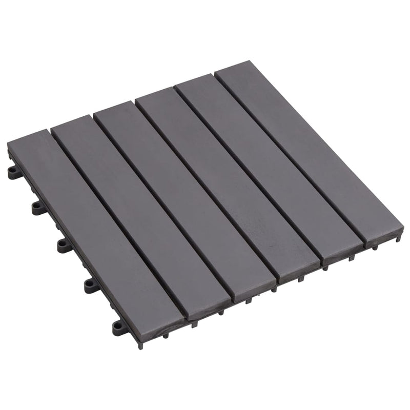 vidaXL 20 darab antikolt szürke tömör akácfa padlólap 30 x 30 cm