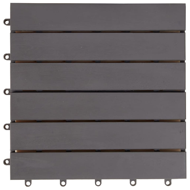 vidaXL 30 db antikolt szürke tömör akácfa padlólap 30 x 30 cm