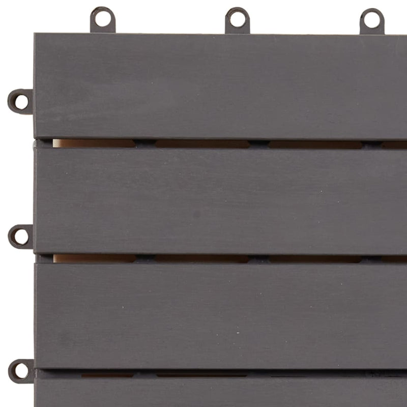 vidaXL 30 db antikolt szürke tömör akácfa padlólap 30 x 30 cm
