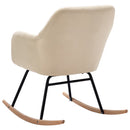 vidaXL krémszínű szövet hintaszék