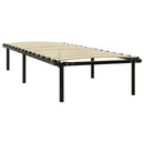 vidaXL fekete fém ágykeret 90 x 200 cm