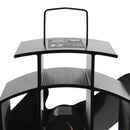 vidaXL fekete hővel meghajtott kétlapátos kandalló ventilátor