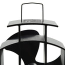 vidaXL fekete hővel meghajtott háromlapátos kandalló ventilátor