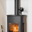 vidaXL fekete hővel meghajtott háromlapátos kandalló ventilátor