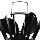 vidaXL fekete hővel meghajtott négylapátos kandalló ventilátor