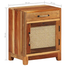 vidaXL tömör újrahasznosított fa éjjeliszekrény 40 x 30 x 50 cm