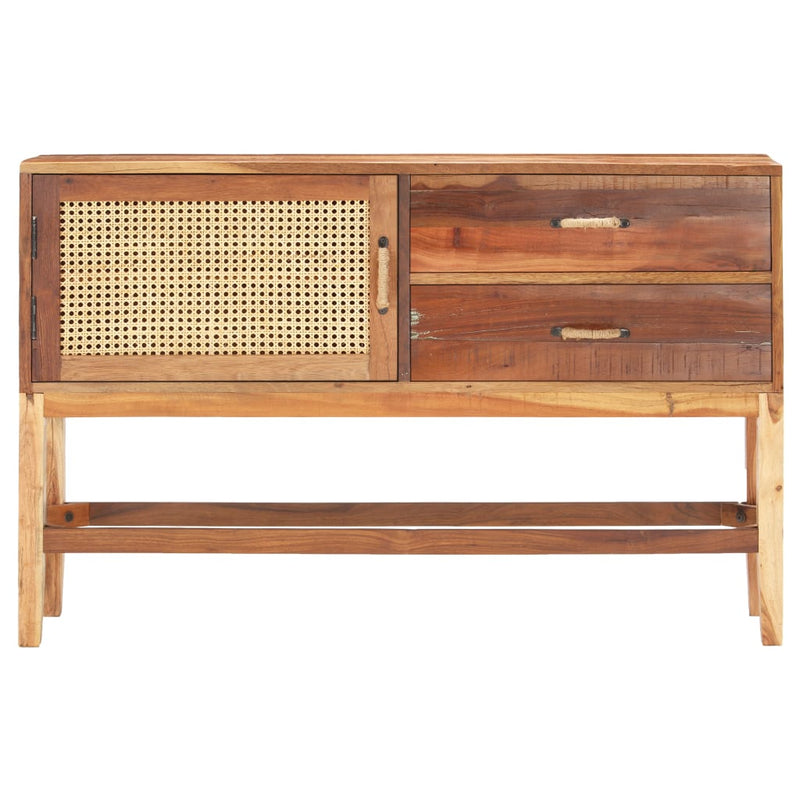 vidaXL tömör újrahasznosított fa tálalószekrény 118 x 30 x 76 cm