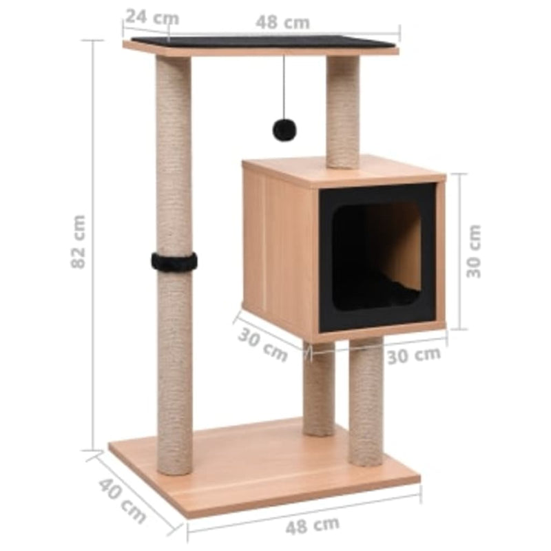 vidaXL macskabútor szizál kaparófákkal 82 cm