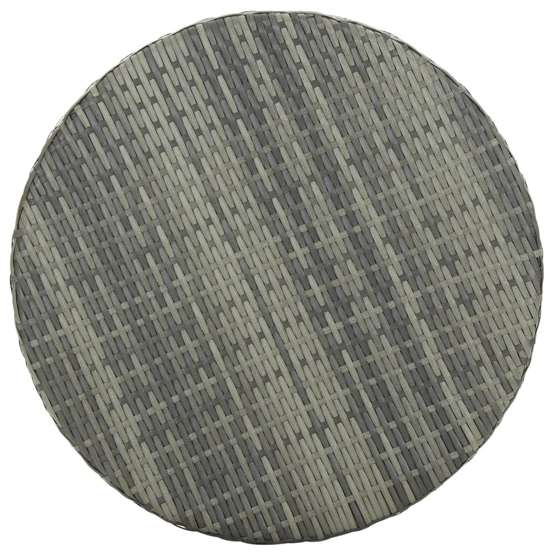 vidaXL szürke polyrattan kerti asztal 60,5 x 106 cm