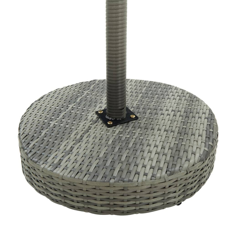 vidaXL szürke polyrattan kerti asztal 60,5 x 106 cm