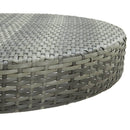 vidaXL szürke polyrattan kerti asztal 75,5 x 106 cm