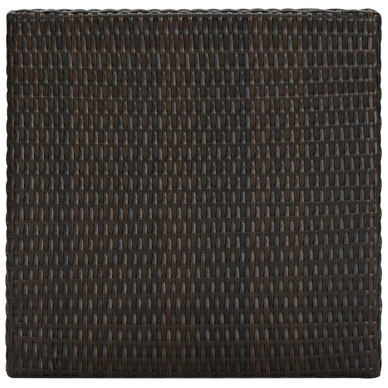 vidaXL barna polyrattan kerti bárasztal 60,5 x 60,5 x 110,5 cm