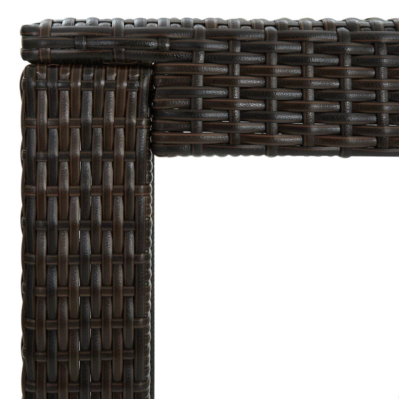 vidaXL barna polyrattan kerti bárasztal 60,5 x 60,5 x 110,5 cm