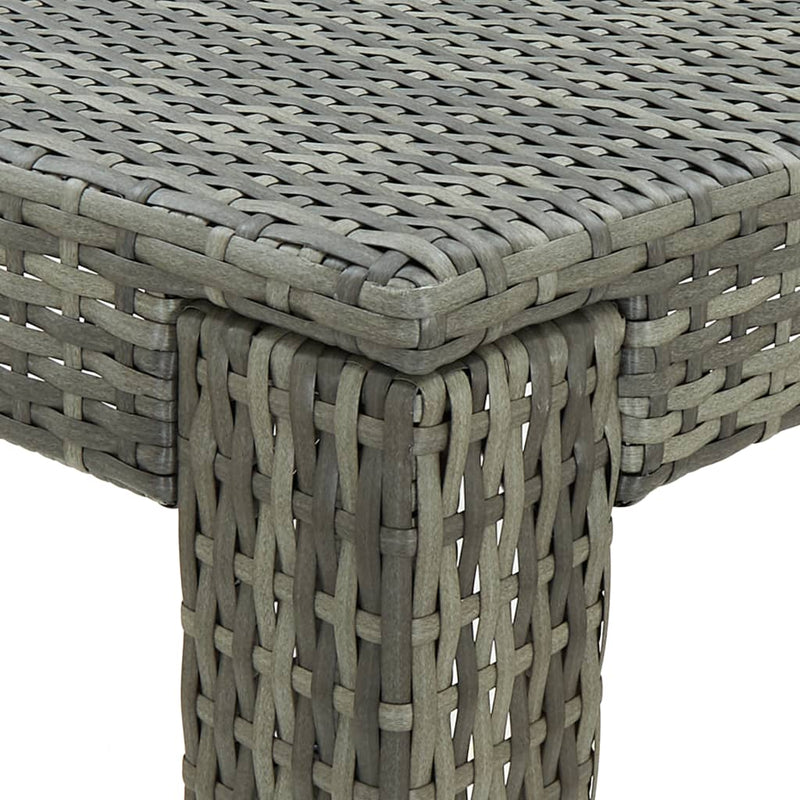 vidaXL szürke polyrattan kerti bárasztal 60,5 x 60,5 x 110,5 cm