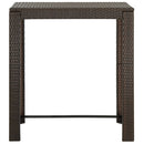 vidaXL barna polyrattan kerti bárasztal 100 x 60,5 x 110,5 cm