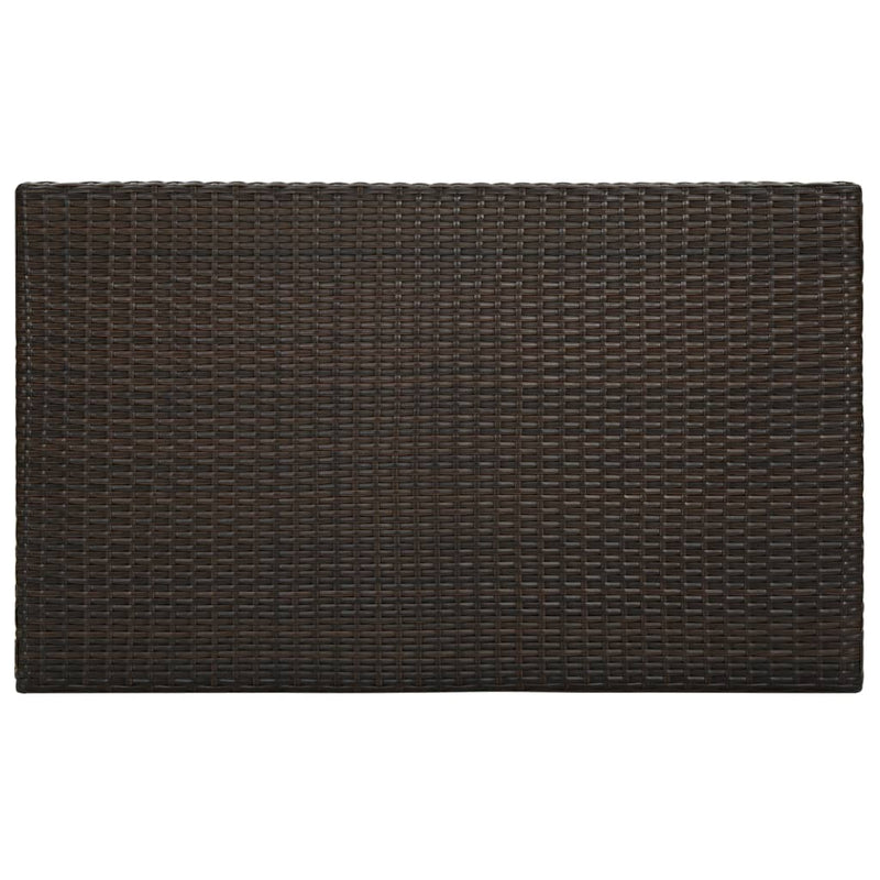 vidaXL barna polyrattan kerti bárasztal 100 x 60,5 x 110,5 cm