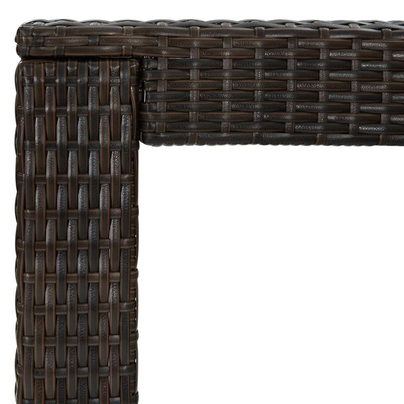 vidaXL barna polyrattan kerti bárasztal 100 x 60,5 x 110,5 cm